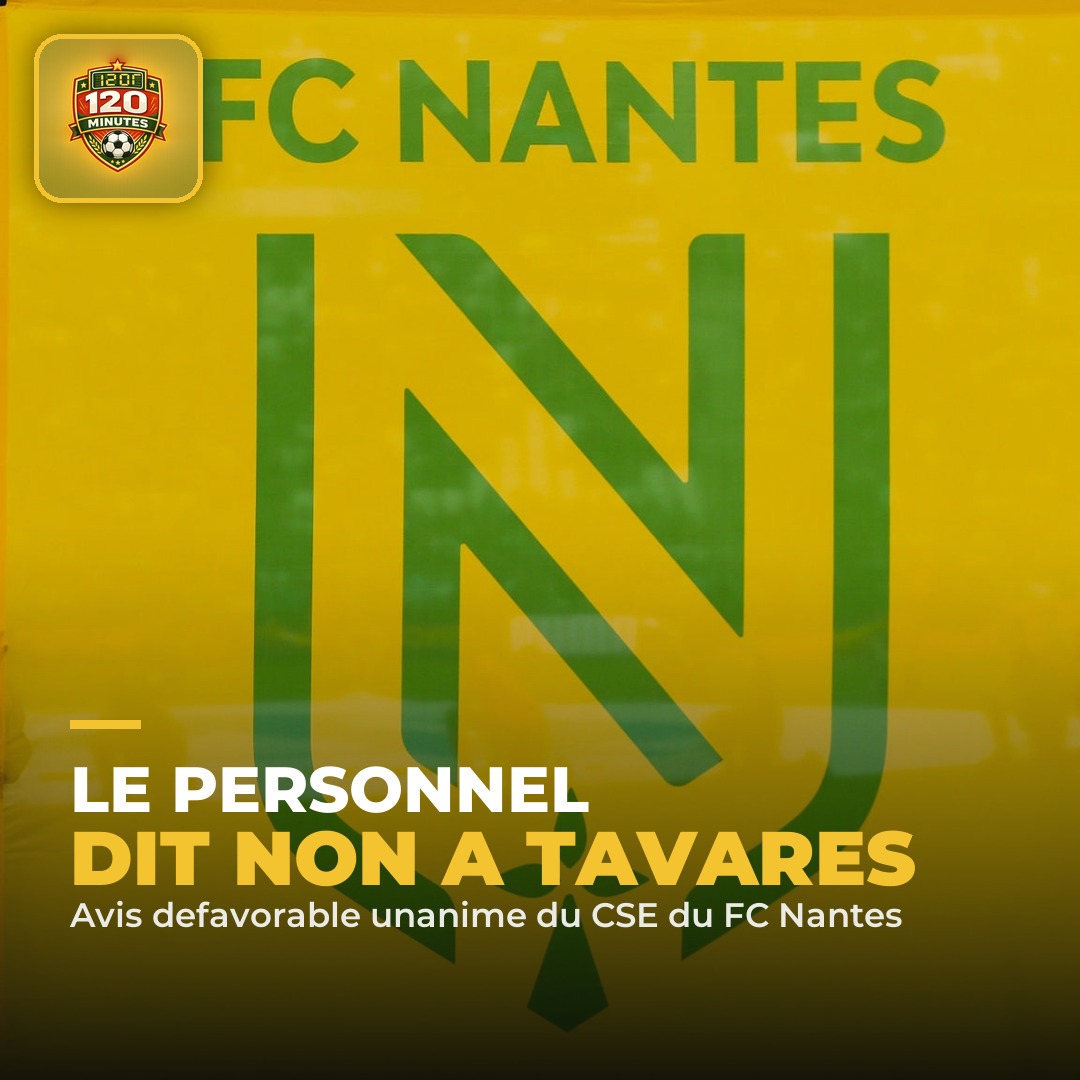Nantes dit non : le comité social et économique du FC Nantes a voté à l'unanimité un avis défavorable contre le projet de rachat porté par Paulo Tavares, selon 