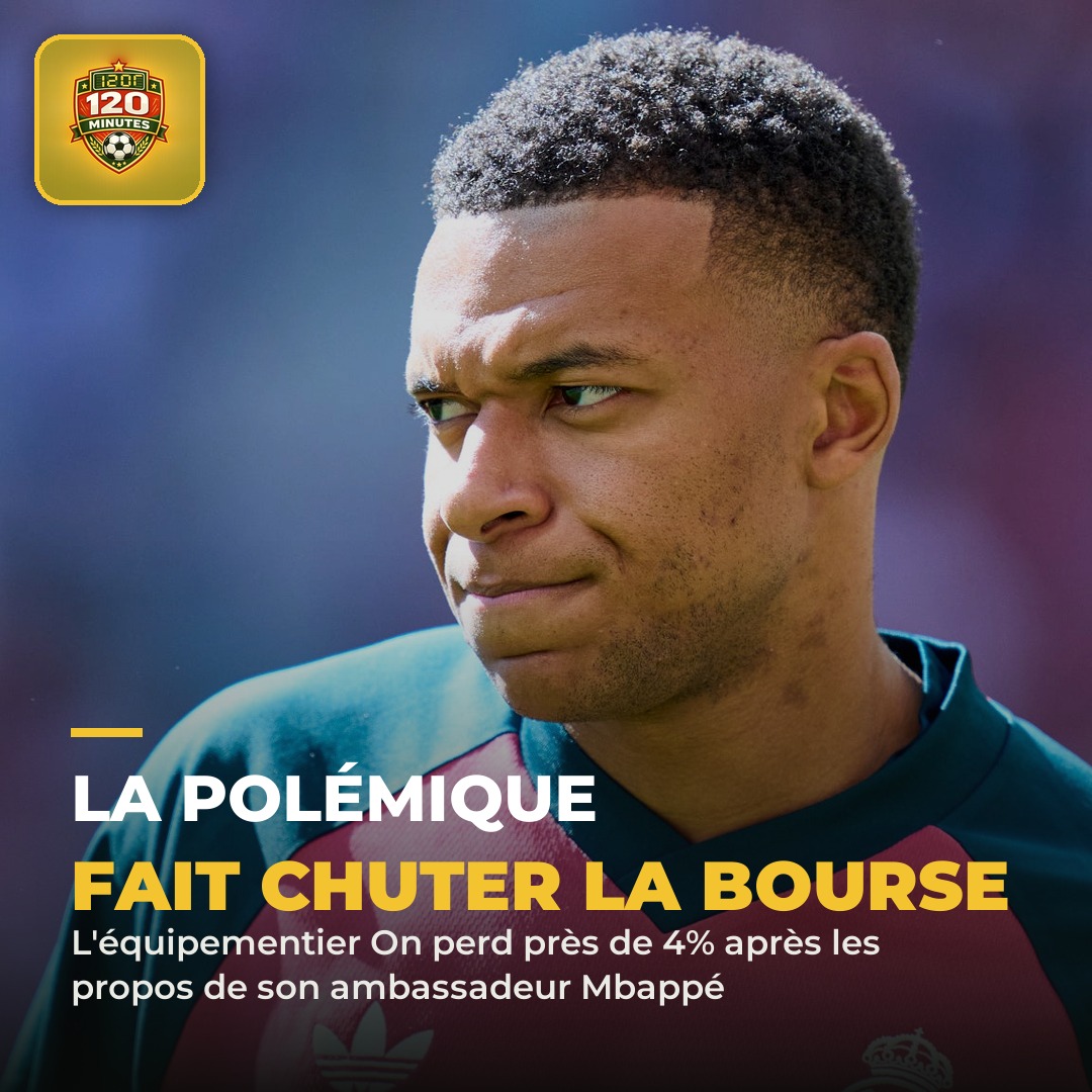 Polémique Mbappé-Chine : l'équipementier On chute en bourse