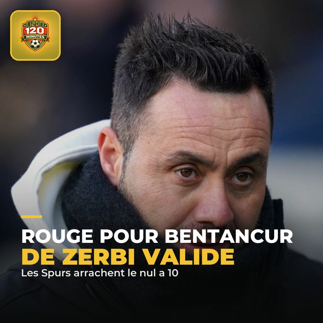 De Zerbi assume : il valide le carton rouge de son propre joueur !