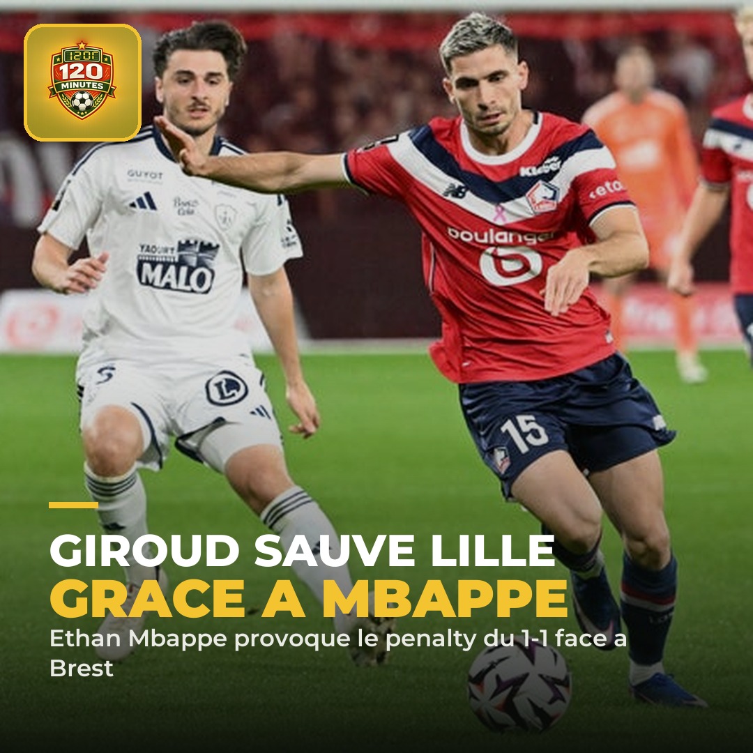 Giroud sauve Lille, mais au nom qui compte vraiment dans cette action : Mbappé.