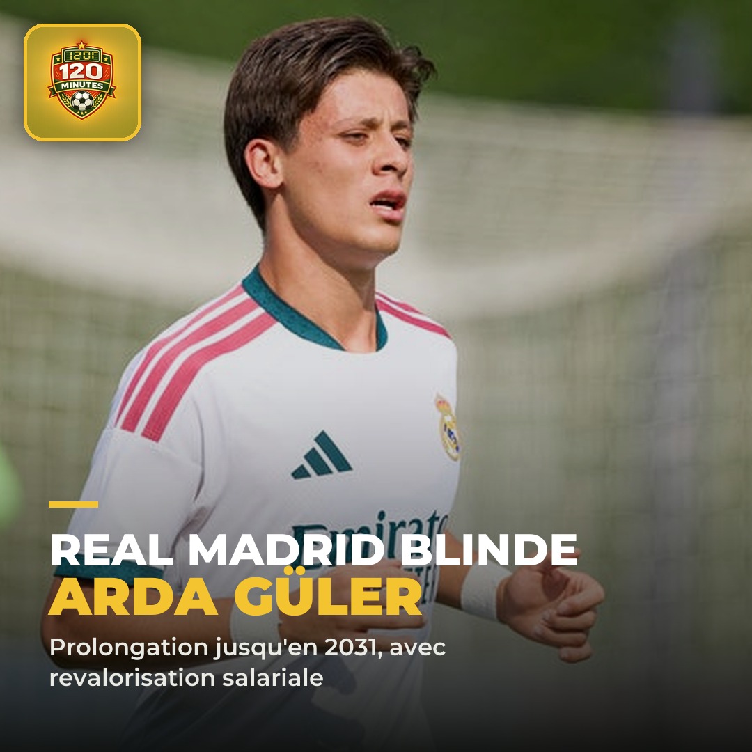 Officiel : le Real Madrid blinde Arda Güler jusqu'en 2031, soit deux ans de plus que son contrat actuel (qui courait jusqu'en 2029), avec une belle revalorisati