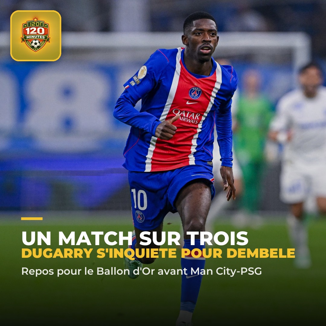 Un match sur trois, c'est le rythme de jeu d'Ousmane Dembélé depuis la rentrée avec le PSG : laissé au repos contre Lille puis contre Le Mans, le Ballon d'Or es