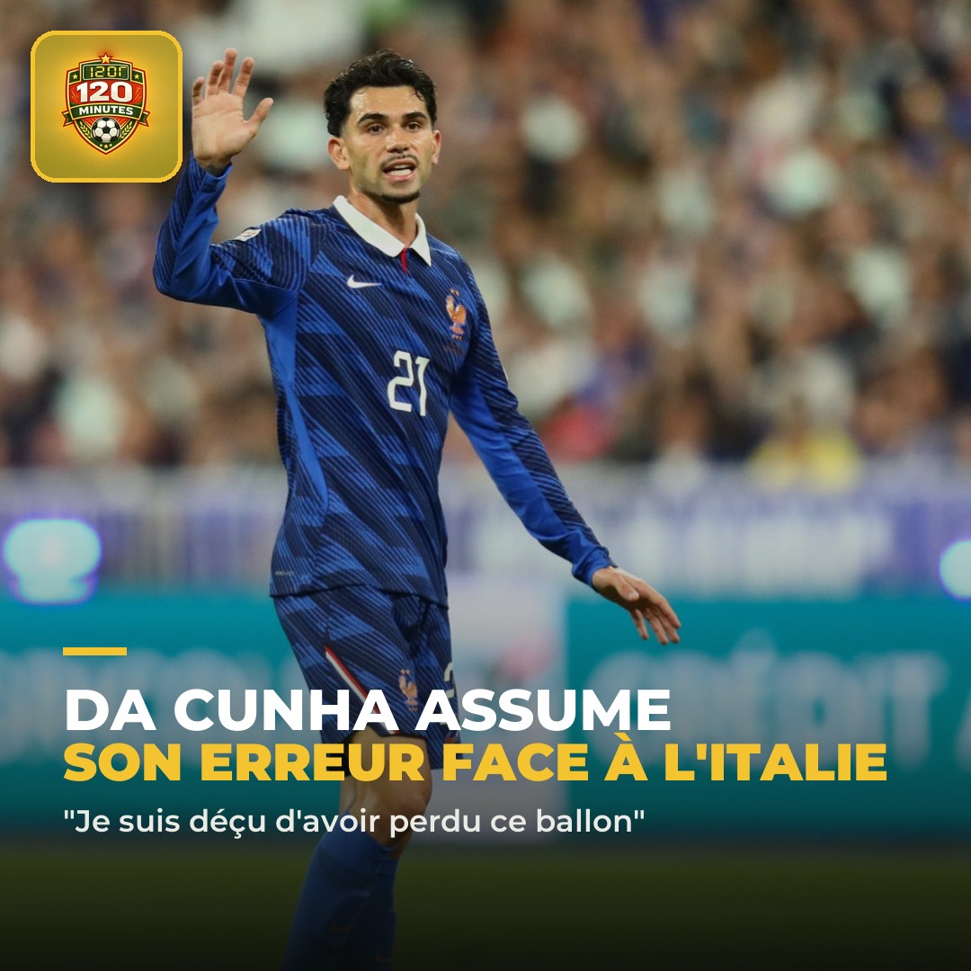 Pointé du doigt après son contrôle raté sur le but de l'Italie, Lucas Da Cunha a pris ses responsabilités en direct dans Téléfoot.