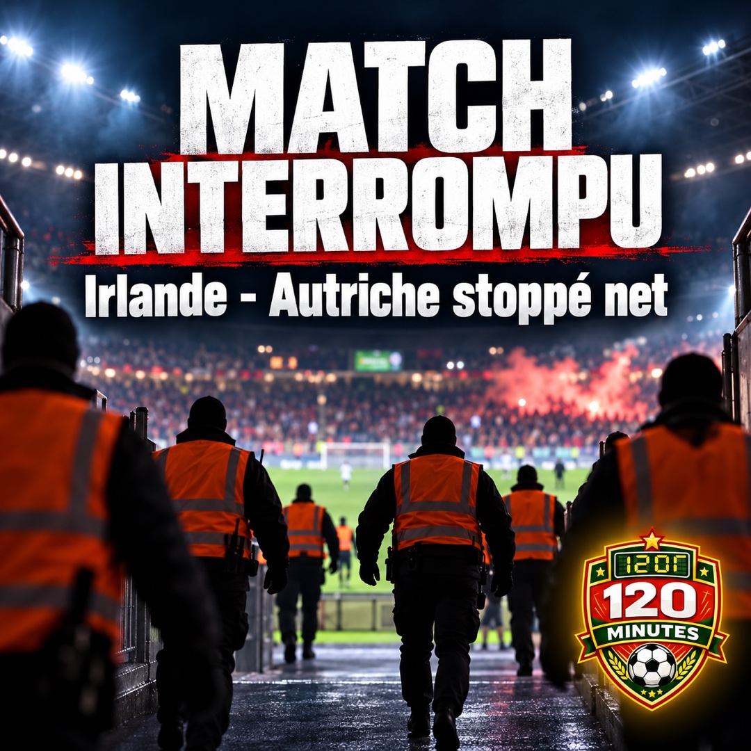 ⏸ Irlande-Autriche interrompu en pleine Ligue des Nations.